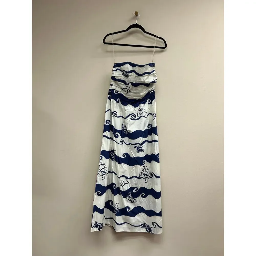 DRESS TO Paint Print Maxi Dress L NWT Retail $198 - Picture 4 of 5